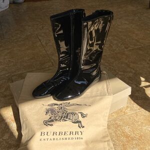 BURBERRY Patent Leather Womens Boots